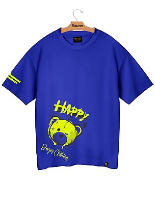 Camiseta Oversized Algodão Happy Bear Ref o21