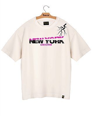 Camiseta Oversized Algodão New York Raio Ref o26
