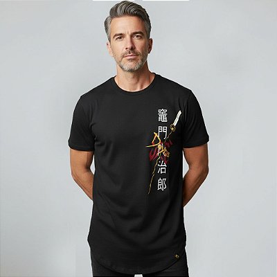 Camiseta Longline Algodão Samurai Ref l55