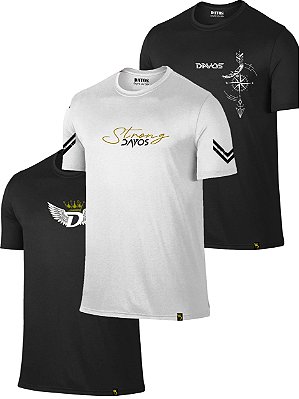 Kit 3 Camisetas Tradicional DryFit Dayos Fit DR15