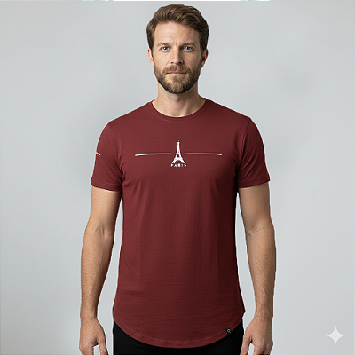 Camiseta Longline Algodão Torre Eiffel Ref l56