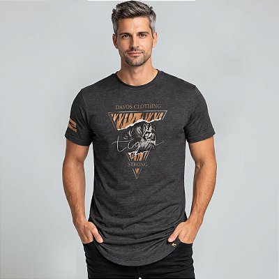 Camiseta Longline Algodão Tiger Stong Ref l65