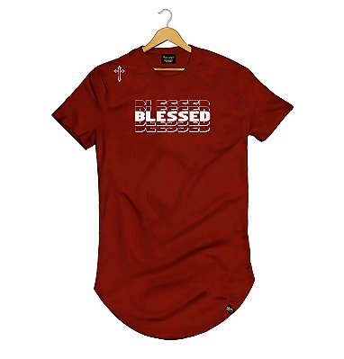 Camiseta Longline Algodão Blessed Fé  Ref l69