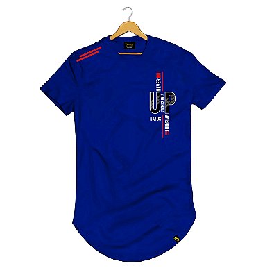 Camiseta Longline Algodão Never Giver Up Ref l70