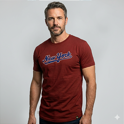 Camiseta Longline Algodão New York Baseball Dayos Ref l77