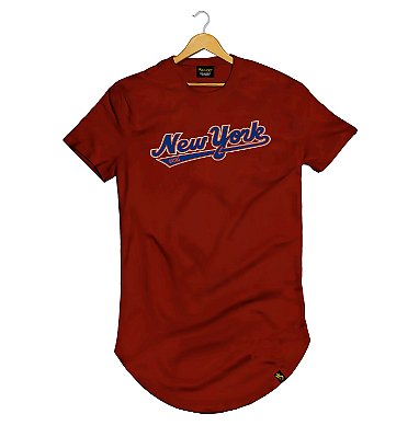 Camiseta Longline Algodão New York Baseball Dayos Ref l77