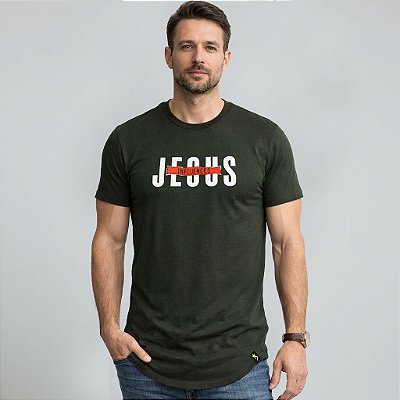 Camiseta Longline Algodão Jesus Is King Ref l80