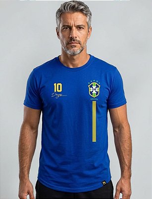 Camiseta Longline Algodão Seleção 10 Brasil Ref l85