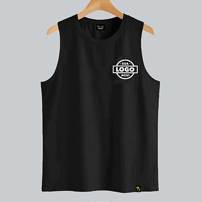 Camiseta Regata Personalizada Algodão com Sua Marca P03