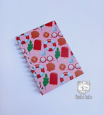 Caderno e Bloco Picolé Rosa