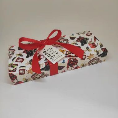10un. Caixa Borda 12 doces Gaveta - Desejos de Natal
