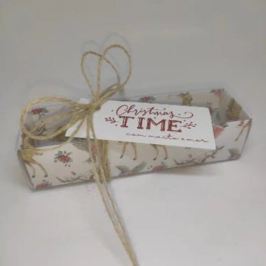 10un. Caixa 04 doces Gaveta Acetato - Christmas Time