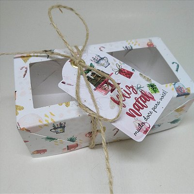 10un. Caixa 02 Pão de Mel Visor - Lanterna Natal - Natal - GreenAppleBox |  Embalagens | Personalizadas | Para Confeitaria Saboaria Eventos