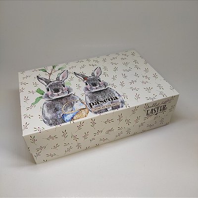 10un. Caixa Presente GD - Couple Bunny