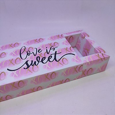 10un. Caixa Borda 12 doces Gaveta - Sweet Love