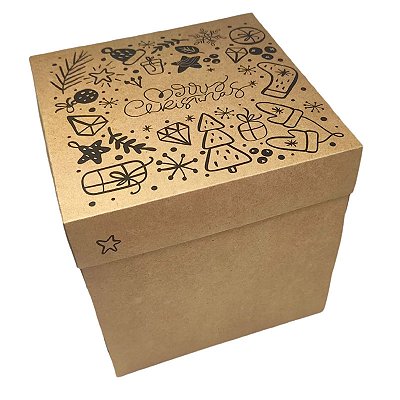 10un. Caixa Panetone MD box - Merry Christmas