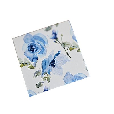 10un. Caixa Borda 04 doces Gaveta - Flower Blue
