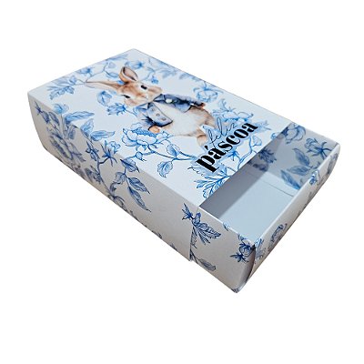 10un. Caixa 10 Macarons Gaveta - Blue Easter