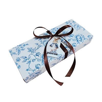 10un. Caixa Borda 12 doces Gaveta - Blue Easter
