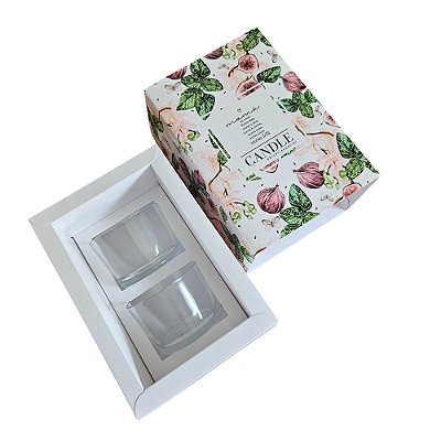 Caixa Borda para 2 Velas - Patê - Figo