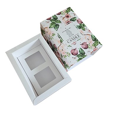 Caixa Borda para 2 Velas 6x5  - Figo
