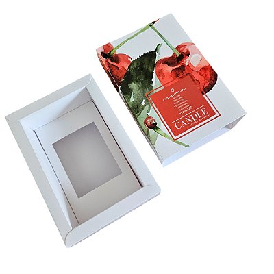 Caixa Borda para 1 Velas Whisky 7x9  - Cereja