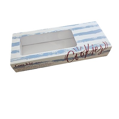 10un. Caixa Borda 12 doces Gaveta Visor com berço  - Cookies