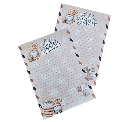 20un. Papel de Carta Timbrado - Ginger