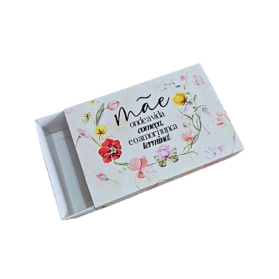 10un. Caixa 10 Macarons Gaveta - Flores Amarelas