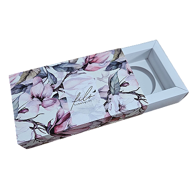 10un. Caixa para 2 latinhas de vela de 90 ml - Flores de Primavera