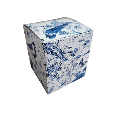 10un. Caixa 01 Vela GD com berço - Birds Blue 2