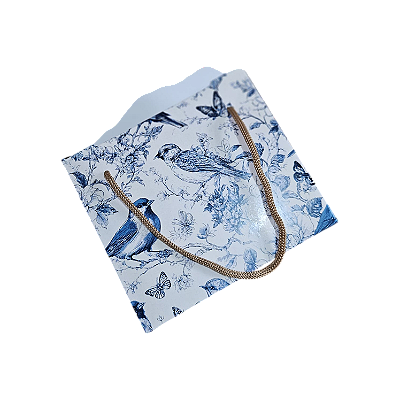 10un. Mini Sacola - Birds Blue 2