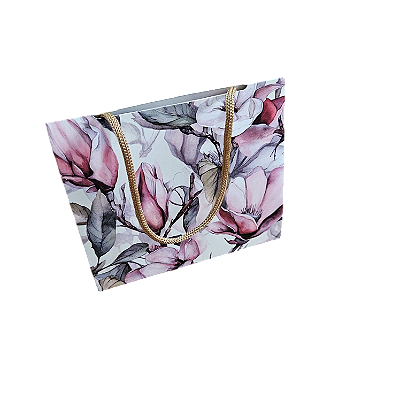 10un. Mini Sacola - Flores de Primavera