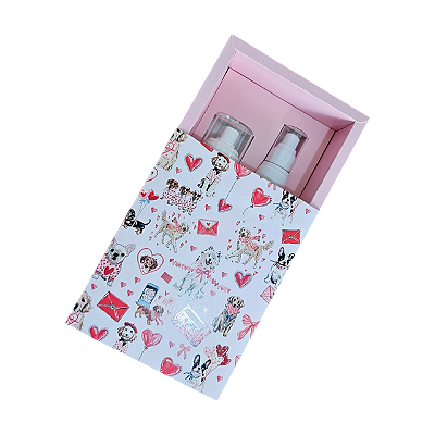 Caixa Borda para 1 mini body splash + creme - Love Pet