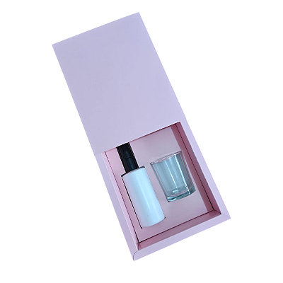 Caixa Borda para 1 mini home spray 60ml+ 1 vela 70gr - Rosa