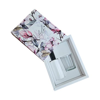 Caixa Borda para 1 mini home spray 60ml+ 1 vela 70gr - Flores de Primavera