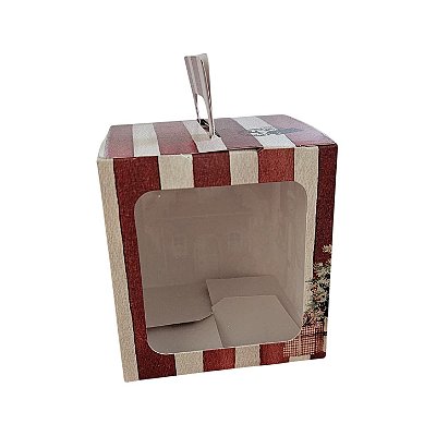 10un. Caixa Panetone PQ Maleta - Bear Christmas