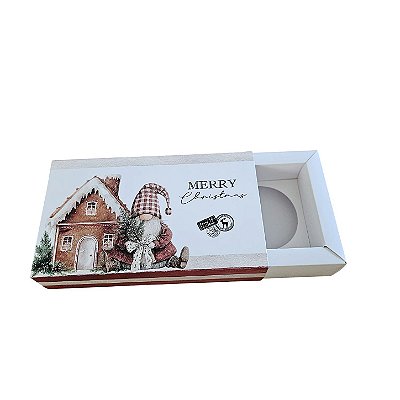 10un. Caixa para 2 latinhas de vela de 90 ml - Bear Christmas