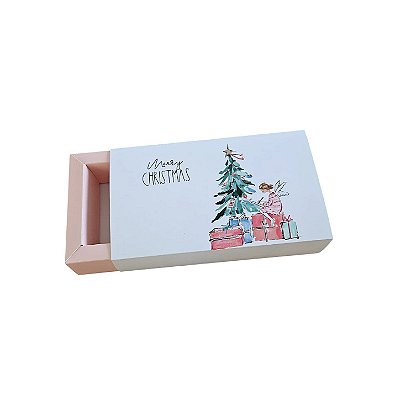 10un. Caixa para 2 latinhas de vela de 90 ml - Anjo Rosa