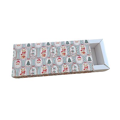 10un. Caixa Borda 12 doces Gaveta - Funny Christmas