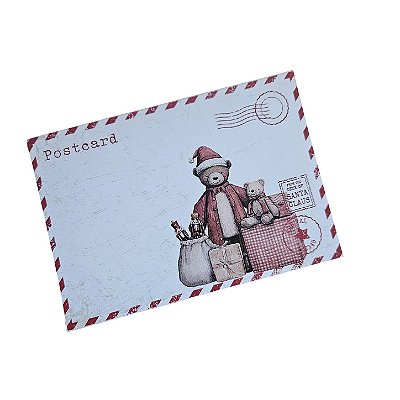 10un. Cartão de Natal - Bear Christmas