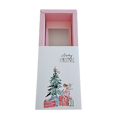 Caixa Borda para 1 Velas Whisky 7x9 - Anjo Rosa
