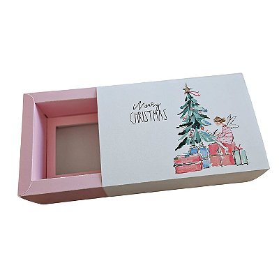 Caixa Borda para 2 Velas - Patê - Anjo Rosa