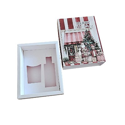 Caixa Borda para 1 mini home spray 60ml+ 1 vela 70gr - Bear Christmas