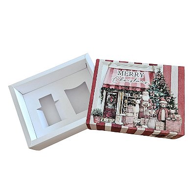 10 Caixa Borda para 1 vela de 70 e um difusor de 60ml - Bear Christmas