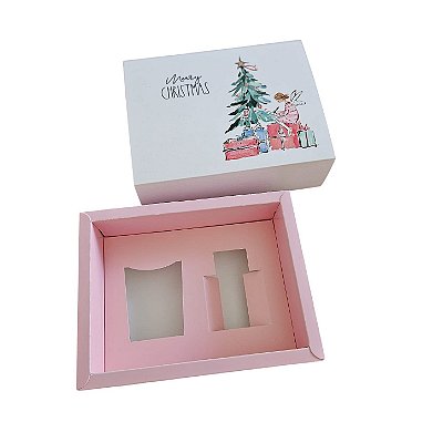 10 Caixa Borda para 1 vela de 70 e um difusor de 60ml - Anjo Rosa