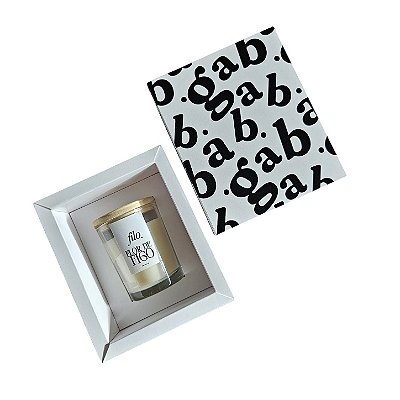 Caixa Borda 1 VELA DE 70G COM TAMPA - PERSONALIZE