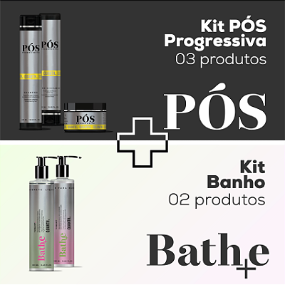 Combo Kit Pós Progressiva + Kit Banho - 05 produtos