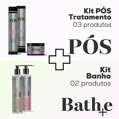Combo Kit Pós Tratamento + Kit Banho - 05 produtos
