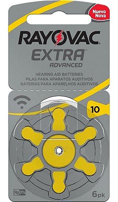 Bateria Auditiva Rayovac Tamanho 10 - Cartela c/6unid